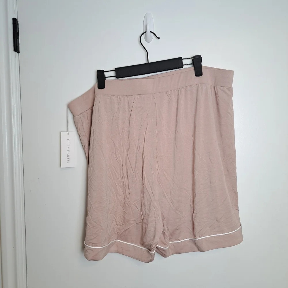 NEW Cozy Earth Blush Pink Bamboo Soft Cooling Pajamas *SHORTS ONLY Size 3XL - Picture 5 of 7